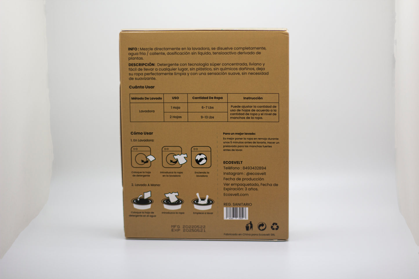 Detergente En Hojas Biodegradables (24 unidades)