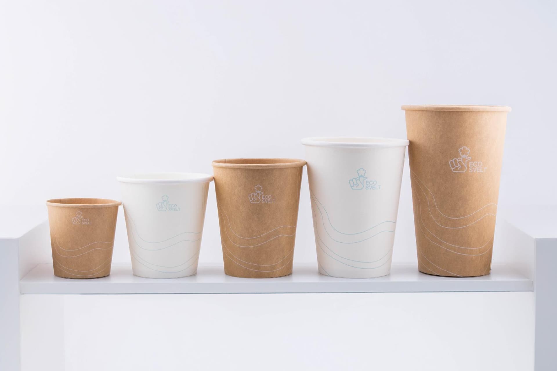 Vasos de papel kraft EcoSvelt