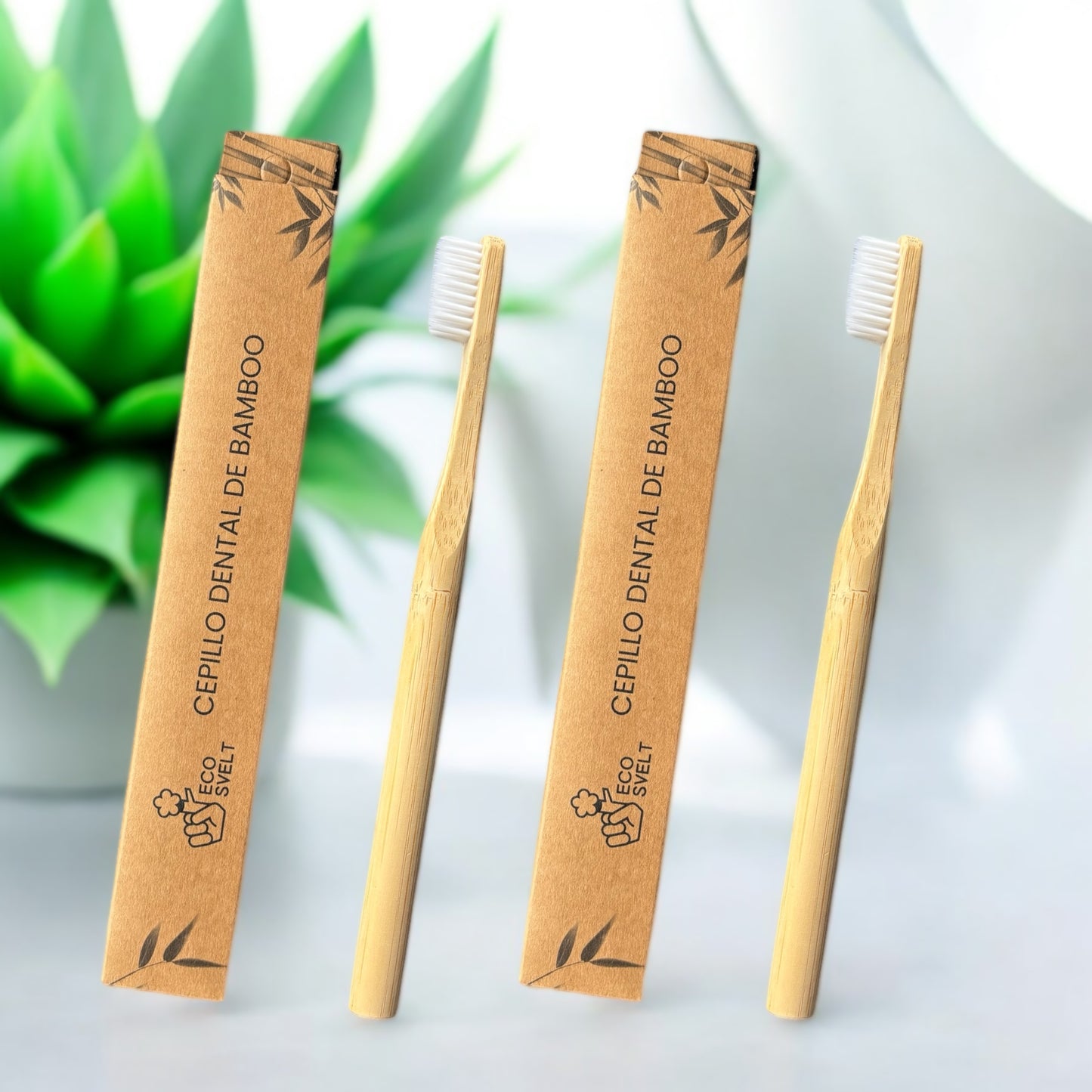 Cepillo Dental De Bambú (2 Pack)